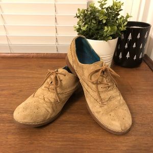 Cynthia Rowley Tan Suede Oxfords